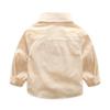 Moyikiss Studio Baby Boys Cotton Gentleman Long Sleeve Bow Tie Shirts and Suspenders Pants (Beige, 70/0-6 Months) view 3