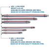 Dog Collar Seatbelt Buckle Stripes Red White Blue 15 to 26 Inches 1.0 Inch Wide view 3