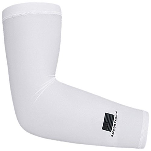 Rapdom Tactical Compression USA Arm Sleeve, White, Small/Medium