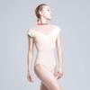 117141019 Cap Sleeve High Collor Elegant Leotards Dancer Design Ballet Leotards (S, Nude) view 2