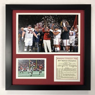 Legends Never Die NCAA Alabama Crimson Tide 2017 Cfp National Champions Framed Photo Collage, 12 x 15, (12258U)