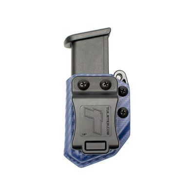 Universal 9mm/.40 Double Stack Mag Carrier- Tulster Echo Carrier IWB/OWB (Police Blue Carbon Fiber)