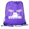 Mato & Hash Football Party Bags| Football Drawstring Cinch Backpacks for Team Events, Birthdays, and More! - Purple CA2500FOOTBALL S5 view 1