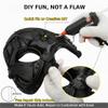 Ubauta Steampunk Cyborg Mask for Halloween: Handcrafted Plastic with Black Metallic Finish - DIY Repair Strip & Adjustable Fit view 4