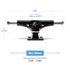 [CCS] Skateboard Trucks | Professional Grade | Steel | Sizes 109mm, 129mm, 139mm, 149mm, & 169mm | Raw Silver, Black | Set of 2 | 1" Mounting Hardware Included (Black, 129mm (Fits 7.5"-7.75" Decks)) view 2