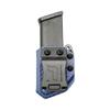 Universal .45ACP Double Stack Mag Carrier- Tulster Echo Carrier IWB/OWB (Police Blue Carbon Fiber) view 1