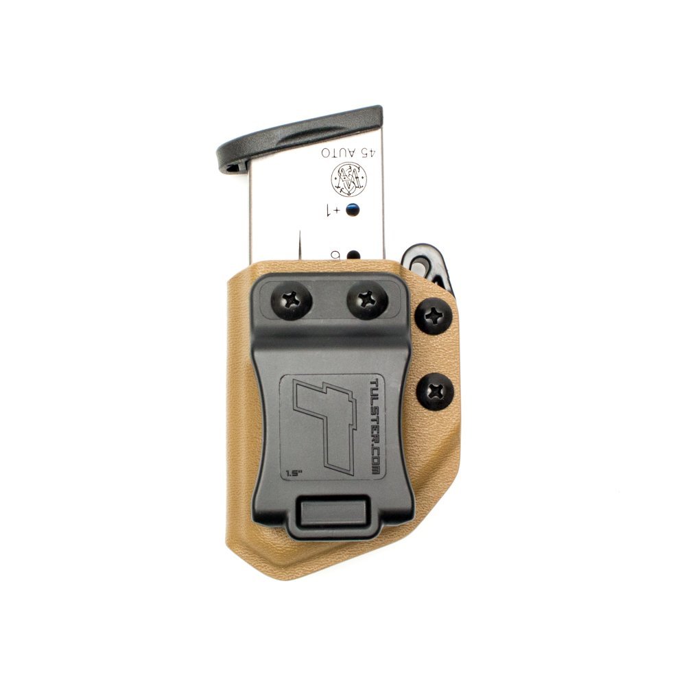 Universal .45ACP Single Stack Mag Carrier- Tulster Echo Carrier IWB/OWB (Coyote Brown)