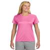 A4 NW3201 Ladies Cooling Performance Tee, Pink, X-Small view 1