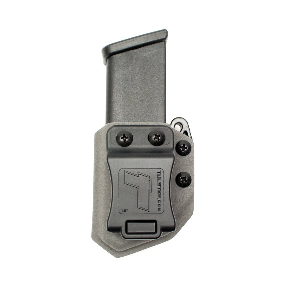 Universal .45ACP Double Stack Mag Carrier- Tulster Echo Carrier IWB/OWB (Dark Grey)