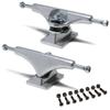 [CCS] Skateboard Trucks | Professional Grade | Steel | Sizes 109mm, 129mm, 139mm, 149mm, & 169mm | Raw Silver, Black | Set of 2 | 1" Mounting Hardware Included (Raw, 139mm (Fits 8.0"-8.25" Decks)) view 1