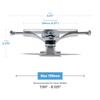 [CCS] Skateboard Trucks | Professional Grade | Steel | Sizes 109mm, 129mm, 139mm, 149mm, & 169mm | Raw Silver, Black | Set of 2 | 1" Mounting Hardware Included (Raw, 139mm (Fits 8.0"-8.25" Decks)) view 2