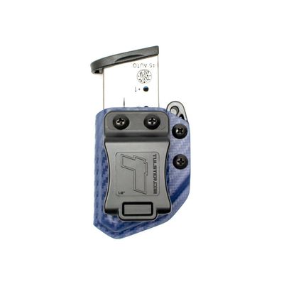 Universal .45ACP Single Stack Mag Carrier- Tulster Echo Carrier IWB/OWB (Police Blue Carbon Fiber)