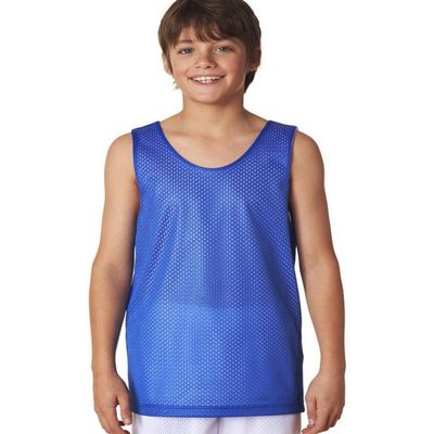 A4 N2206 Youth Reversible Mesh Tank, Royal/White, X-Large