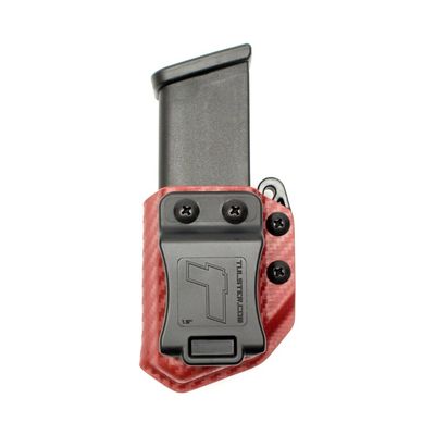 Universal .45ACP Double Stack Mag Carrier- Tulster Echo Carrier IWB/OWB (Blood Red Carbon Fiber)