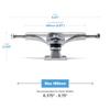 [CCS] Skateboard Trucks | Professional Grade | Steel | Sizes 109mm, 129mm, 139mm, 149mm, & 169mm | Raw Silver, Black | Set of 2 | 1" Mounting Hardware Included (Raw, 149mm (Fits 8.5" Decks)) view 2