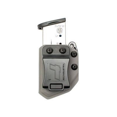 Universal .45ACP Single Stack Mag Carrier- Tulster Echo Carrier IWB/OWB (Dark Grey)