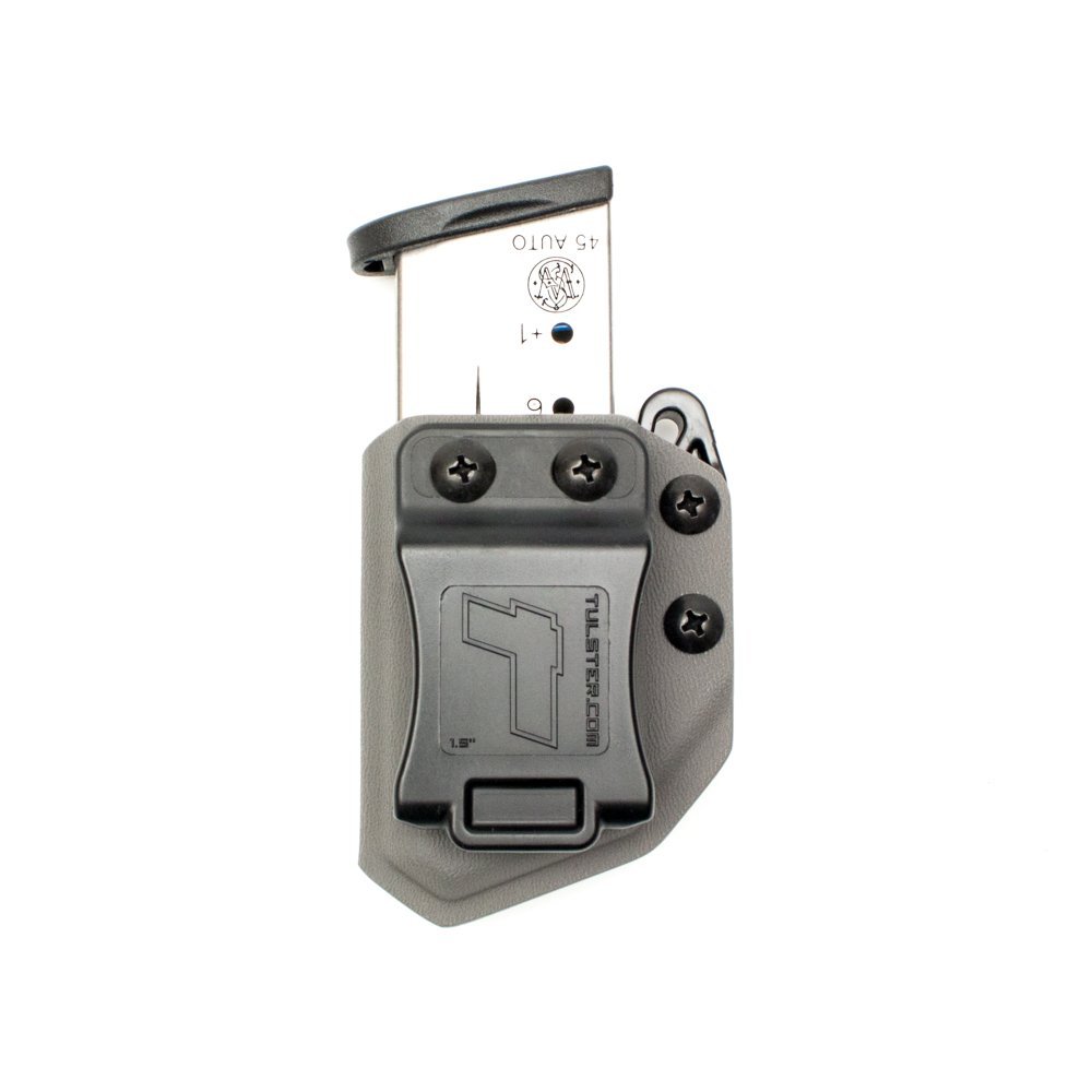 Universal .45ACP Single Stack Mag Carrier- Tulster Echo Carrier IWB/OWB (Dark Grey)