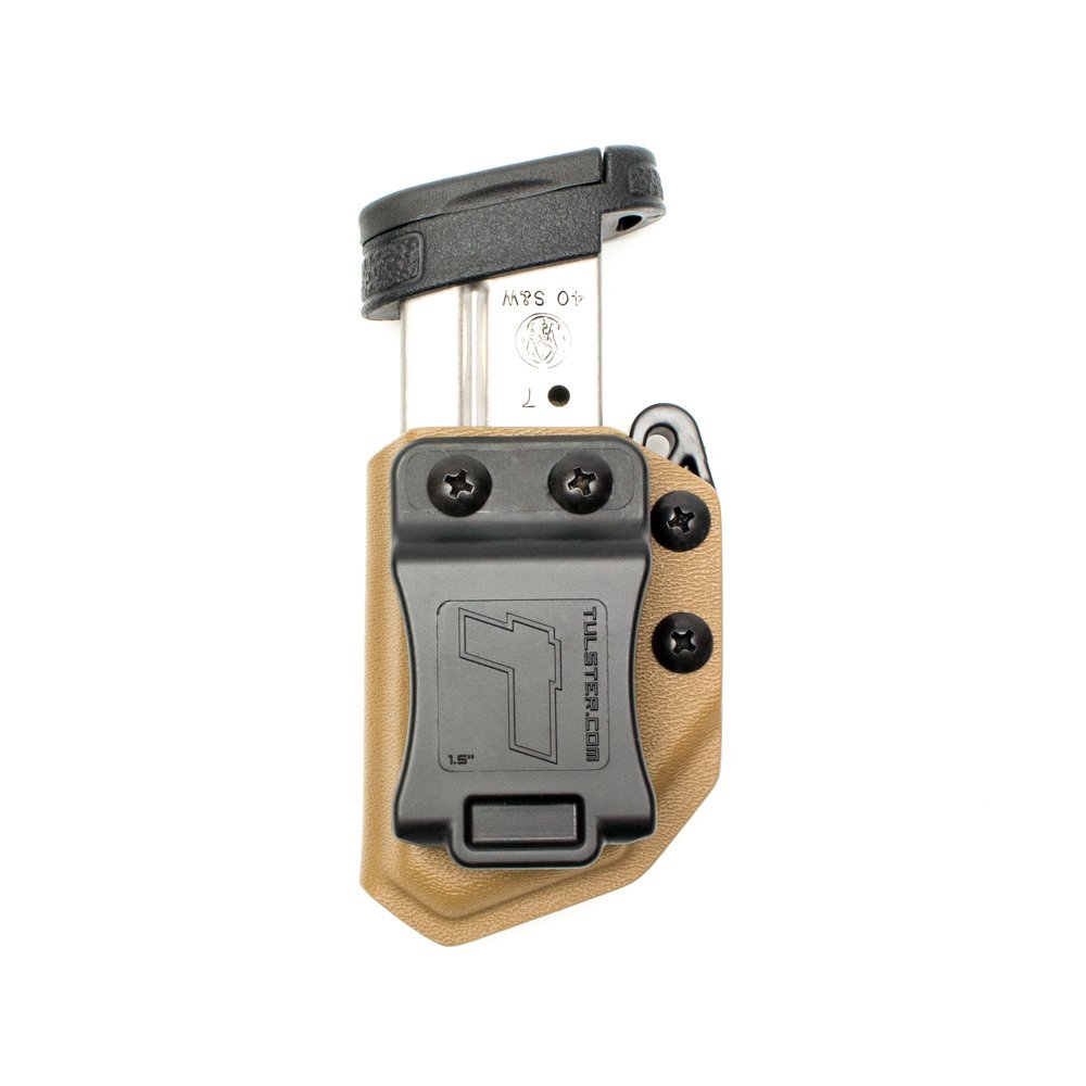 Universal 9mm/.40 Single Stack Mag Carrier- Tulster Echo Carrier IWB/OWB (Coyote Brown)