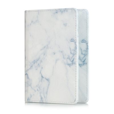 EpicGadget RFID Blocking Premium Leather Passport Holder Travel Wallet Cover Case (Marble)