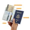 EpicGadget RFID Blocking Premium Leather Passport Holder Travel Wallet Cover Case (Marble) view 2