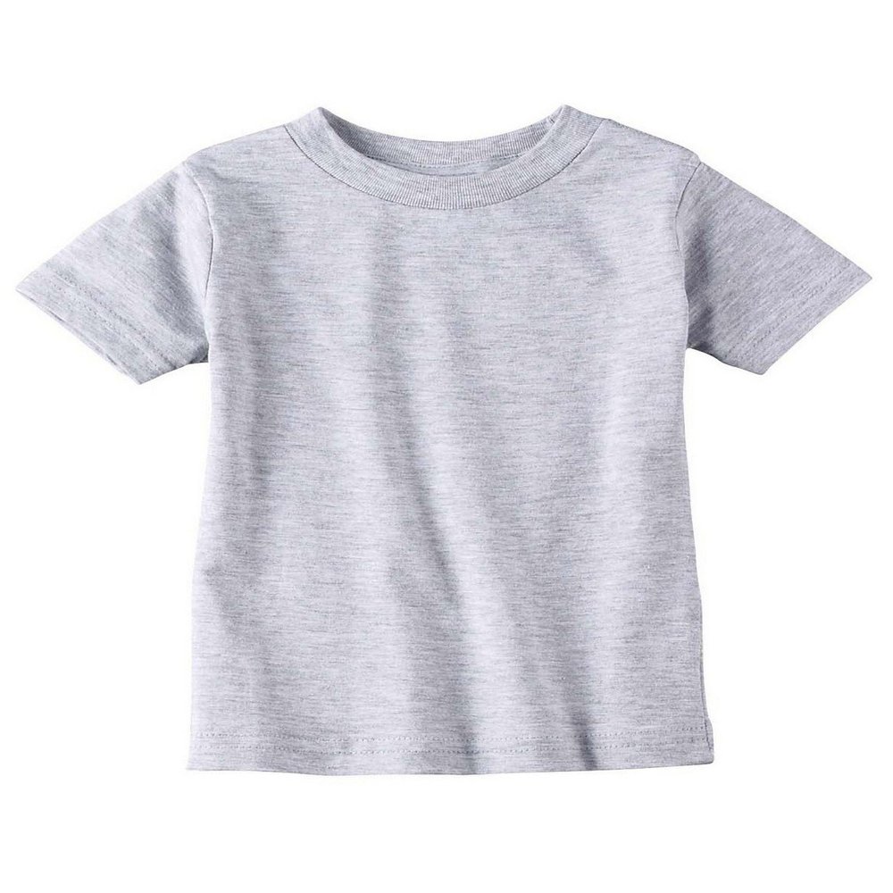 Rabbit Skins Infant Fine Jersey T-Shirt, Heather, 6MOS