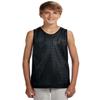 A4 N2206 Youth Reversible Mesh Tank, Black/White, Small view 1