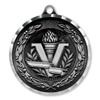 PinMart Victory Torch Award Sports Bulk Medal - Silver - 5 Pack view 1