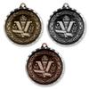 PinMart Victory Torch Award Sports Bulk Medal - Silver - 5 Pack view 3