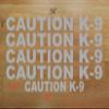 Caution K-9 Decal Set Police Dog Grey Silver Gray Sticker Lot k9 4 Car Truck Van or Suv Kit view 1