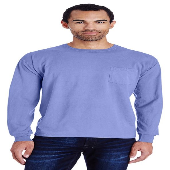 5.5 oz 100% Ringspun Cotton Garment-Dyed Long-Sleeve T-Shirt XL DEEP FORTE