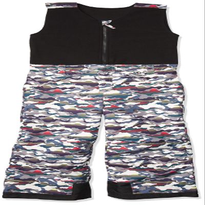 Arctix Kids Limitless Fleece Top Bib Overalls, White Multi Camo, X-Large