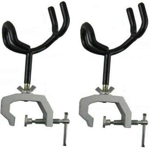 DB TAC 2 Pack Heavy Duty Fishing Rod Pole Rest Universal Boat Dock Clamp On Grip Holder