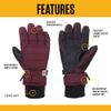 Carhartt Women's Waterproof Insulated Quilted Knit Cuff Glove, Charcoal, Small view 4