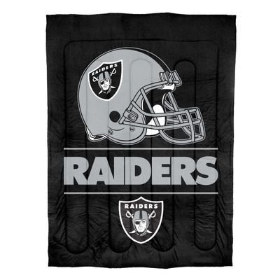 Northwest NFL Las Vegas Raiders Comforter and Sham Set, King, Draft