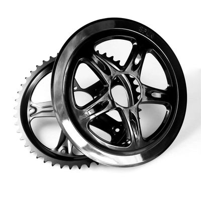 BAFANG Ebike BBS01 BBS02 BBS01B BBS02B BBSHD ChainWheel and Replacement Chain Guard Black 44T 46T 48T 52T Chainring Teeth(BBS01/02 46T)