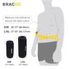 Bracoo Waist Trimmer Sweat Band for Women & Men, Sauna Belt for Lower Belly Fat, Adjustable Stomach Wrap for Workout & Core Support, SE22 Black view 3