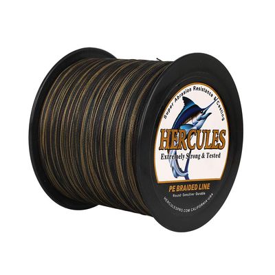 HERCULES Braided Fishing Line 2000m 2187yds 6lbs-100lbs Pe Superline 4 Strands (Camouflage 70lb/31.8kg 0.44mm)