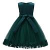 2-10T Big Little Girl Ball Gown Short Lace Flower Tulle Boutique Dresses for Wedding Party Evening Dance Green 6 view 4