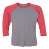 Next Level Unisex 3 -Quarter Sleeve Tee, Vintage Red/Premium Heather, 2XL view 1