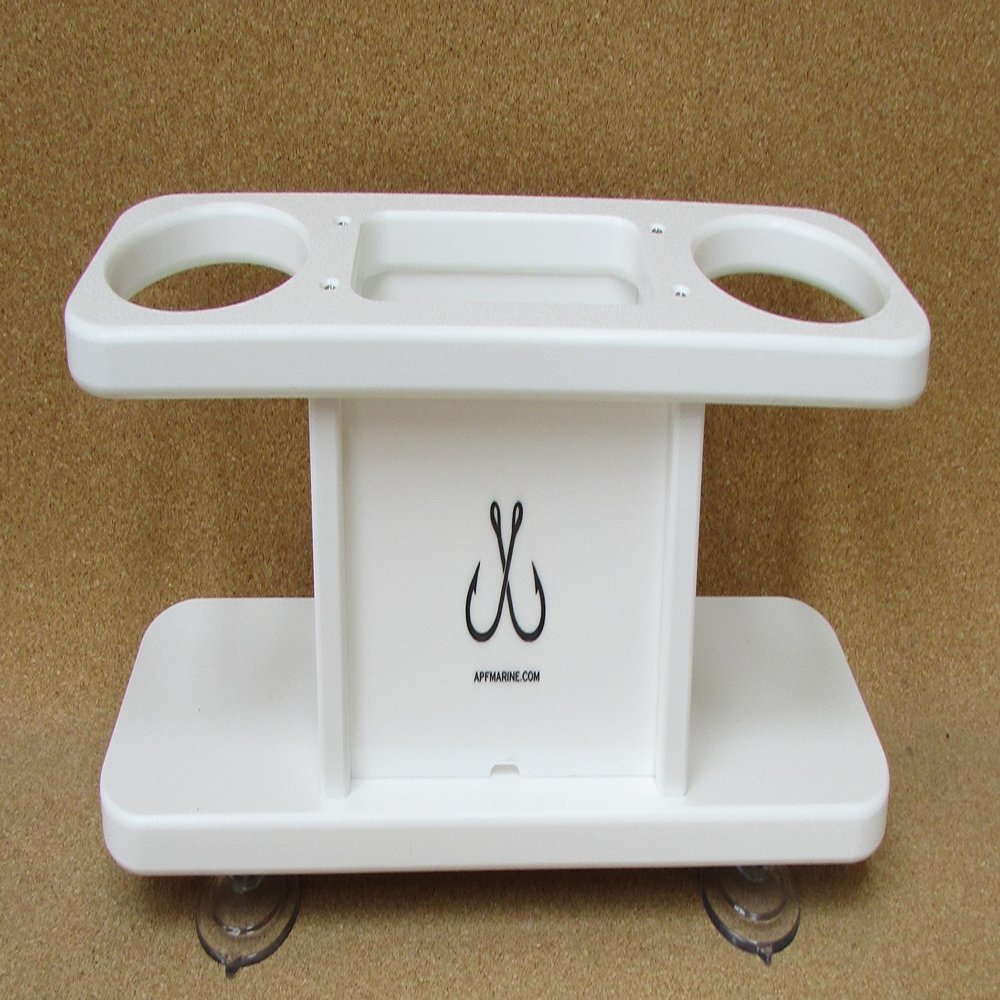 APF Marine Two Beverage Cup Holder w Storage Box Catch All