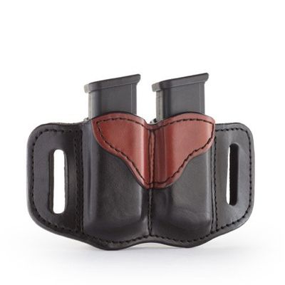 1791 Gunleather 2.2 Mag Holster - Double Mag Pouch for Double Stack Magazines, OWB Magazine Pouch for Belts