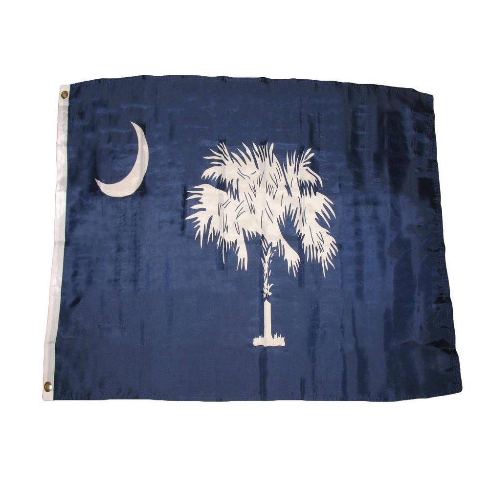 3x5 State of South Carolina Blue State Flag 3'x5' Banner Super Polyester Nylon Vivid Color and UV Fade Resistant Canvas Header and polyester material
