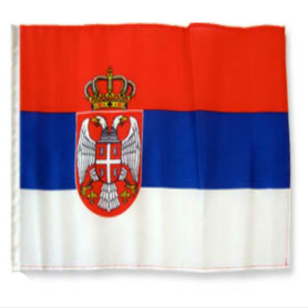 O3 12x18 12"x18" Serbia Sleeve Flag Boat Car Garden Vivid Color and UV Fade Resistant Canvas Header and polyester material