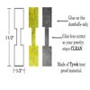 1000 Pieces Jewelry Repair, Price and Indentification Tags/Tyvek Self Adhesive Rectangle/Dumbbell/Barbell Jewelry Price Tags (Rectangle - 44 x 12mm, Silver) view 2