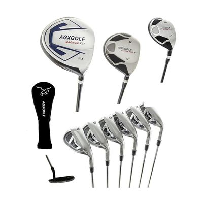 AGXGOLF Men's XS Wide Sole Edition Complete Golf Set w/460 Driver +5 Wood + 4 Hybrid + 5-9 Irons + Pitching Wedge + Sand Wedge: Regular Flex; Regular Length; Right Hand: USA Built!