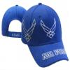 Air Force Wings Shadow Air Force on Bill Blue Embroidered Cap Hat 603V view 1