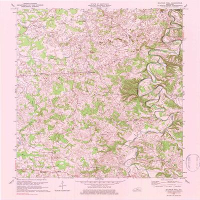 Sulphur Well KY topo map, 1:24000 Scale, 7.5 X 7.5 Minute, Historical, 1973, Updated 1984, 27 x 22 in - Tyvek