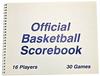 Martin Official Basketball Scorebook, 16 Players, 30 Games, Column for Rebounds view 1