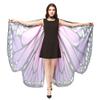 LERFEY Prop Soft Fabric Butterfly Wings Shawl Fairy Nymph Pixie Costume Accessory, Purple, 168x135CM view 2
