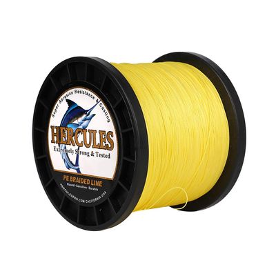 HERCULES Braided Fishing Line 1500m 1640yds 10lbs-200lbs Pe Superline 8 Strands (Yellow 120lb/54.5kg 0.58mm)